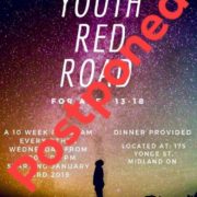 YOUTH RED ROAD POSTPONED
